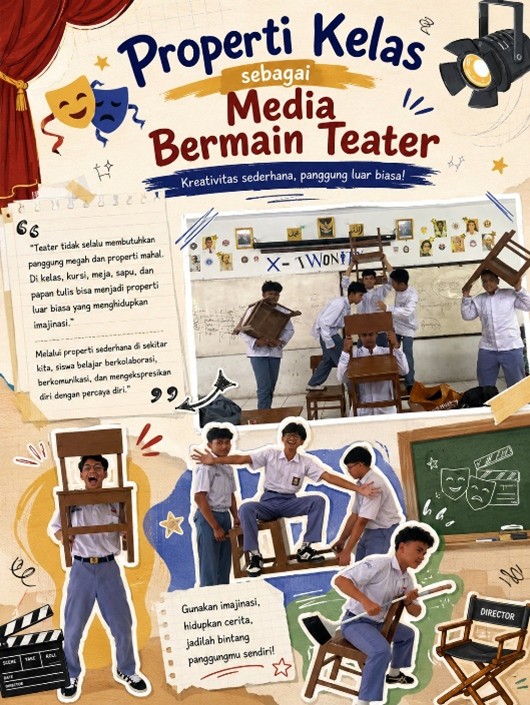 PROPERTI KELAS SEBAGAI MEDIA IMAJINASI DALAM BERMAIN TEATER