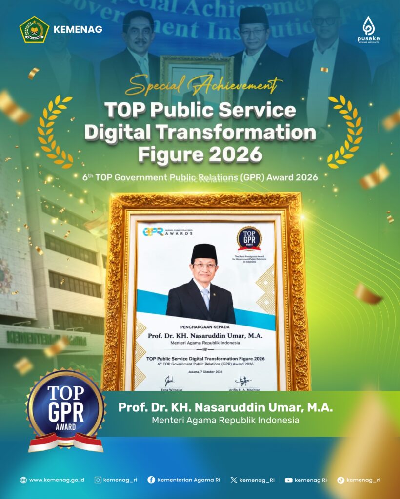 Raih Top GPR Figure Award 2026, Menag Apresiasi Kerja Kehumasan ASN Kemenag